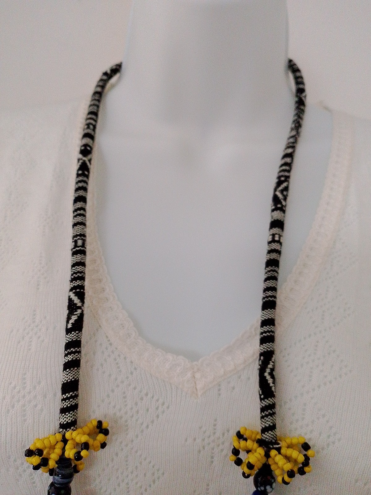 Colorful Sulam Tumpa necklace ethnic accessory Embroidery Dayak East Kalimantan