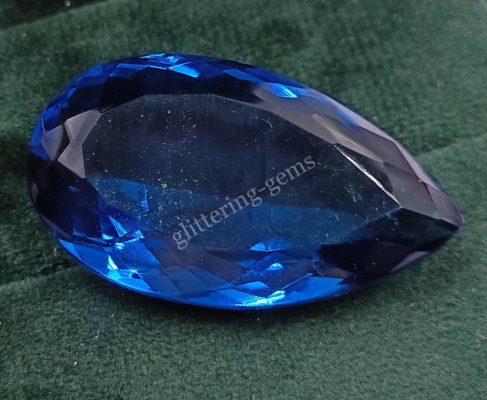 Natural Blue Sapphire 77 CT CERTIFED Loose Gemstone Pear Transparent Gems 5AAJ