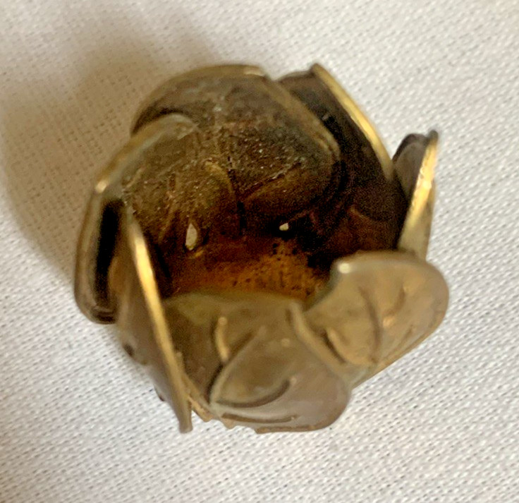 Lot of 4 Vintage Gold Tone Floral Jewelry Findings-Circa 1940’s