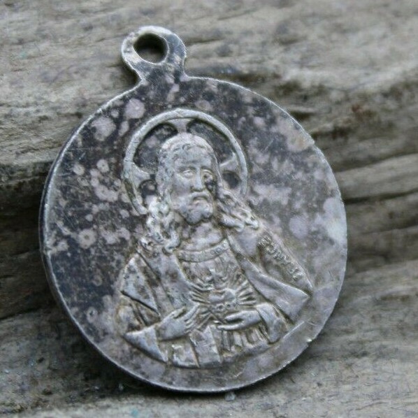 NOTRE DAME DU CAP 925 STERLING FRANCE CHARM 19.2mm DIAMETER (D3B2)