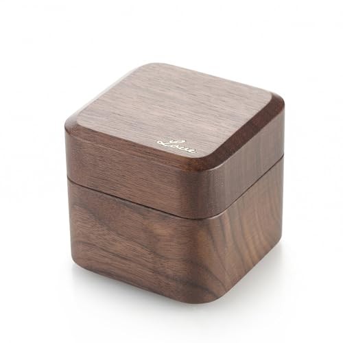 Walnut Wood Engagement Ring Music Box Tune：You are my sunshine Walnut wood