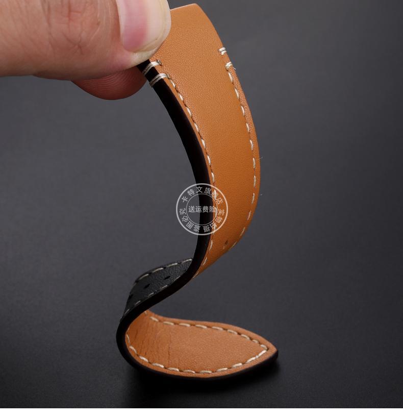 Genuine Leather Watchband For Car.tier Sandoz Large Medium-Sized Santos WSSA0010