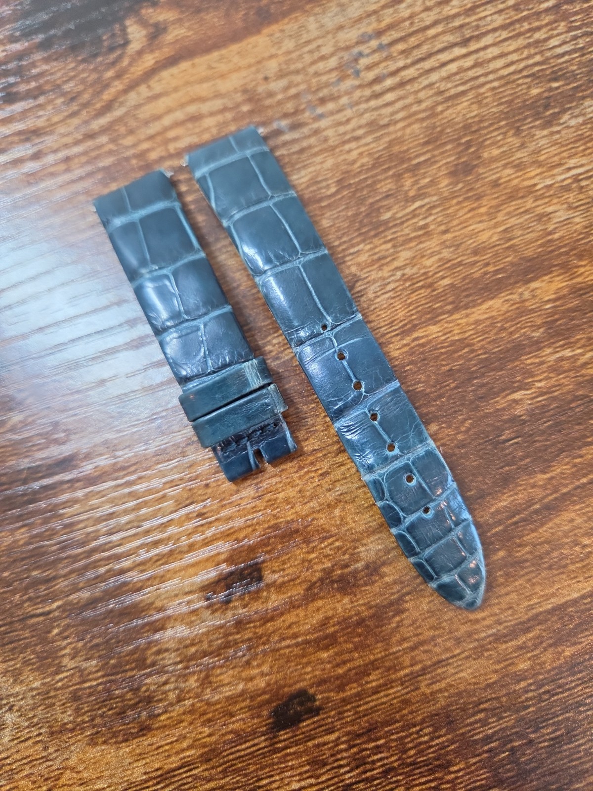 Jaeger-LeCoultre OEM 16/14mm Blue Alligator Leather Watch Strap Made In FRANCE