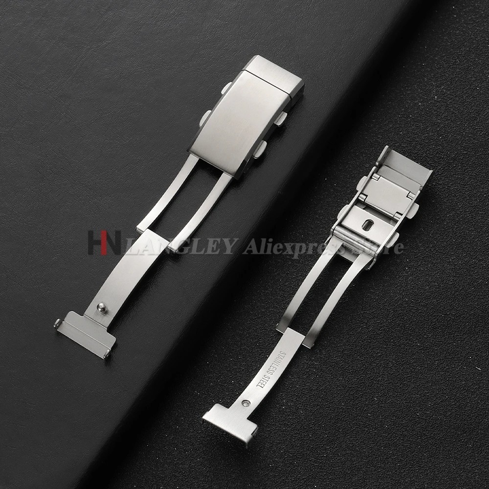 Watch Buckle Clasp Stainless Steel 316L Double Lock 14mm 16mm 18mm 20mm 22mm