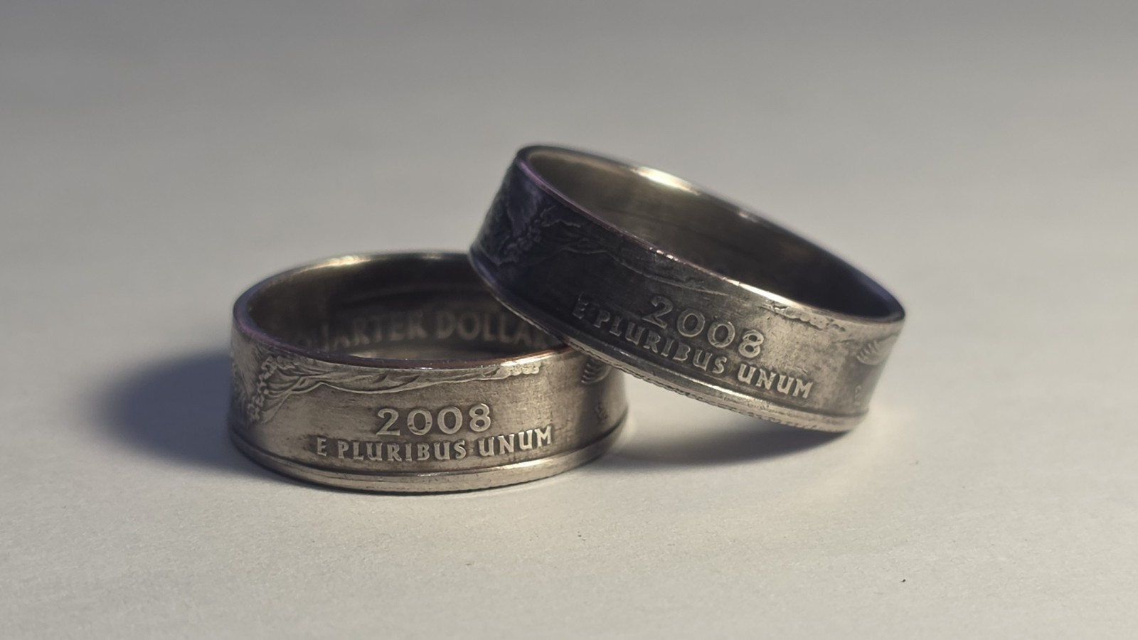 Handmade US State Quarter Coin Ring – Sizes 4-14 – Any State – Amazing Gift