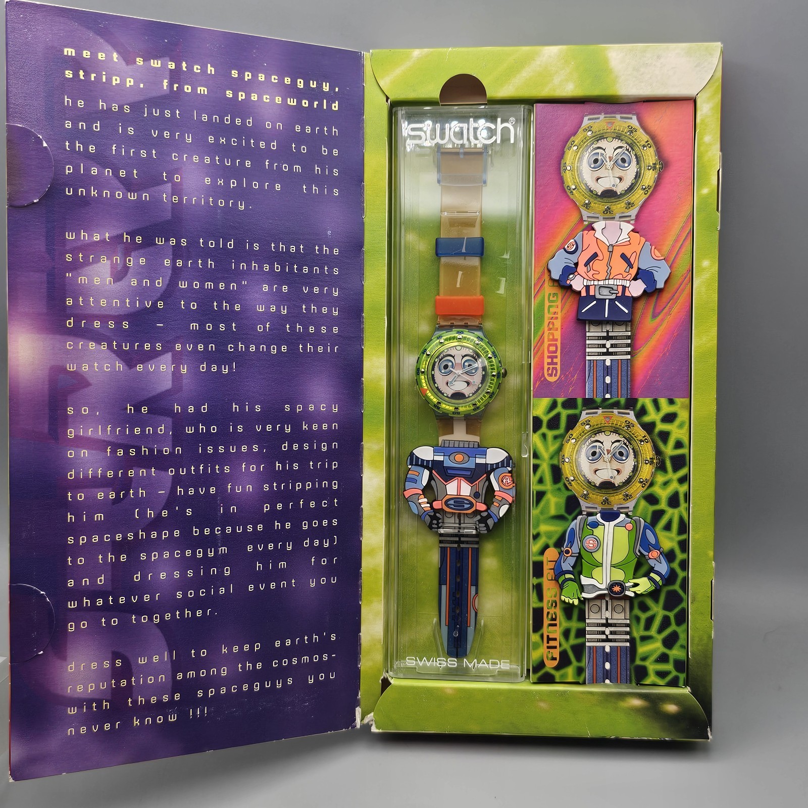 Swatch Strepp Space Guy Watch In Box See Details