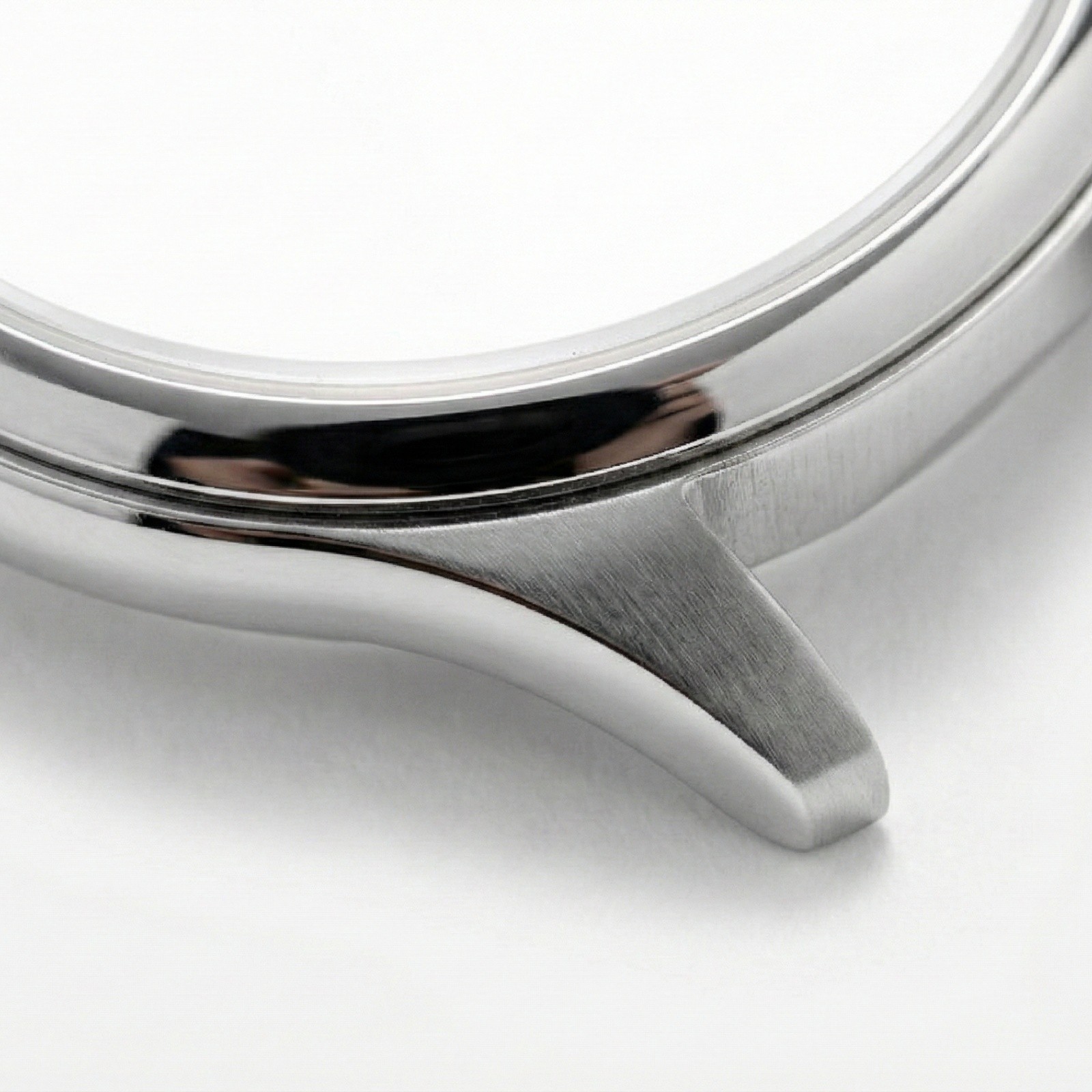 41mm glass Silver Watch Case back cover waterproof ring for 2035 Movement