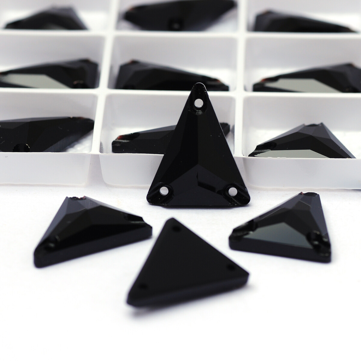 Slim Triangle Sew On Rhinestone Flat Back Glass Beads Crystal Rhinestones Decora