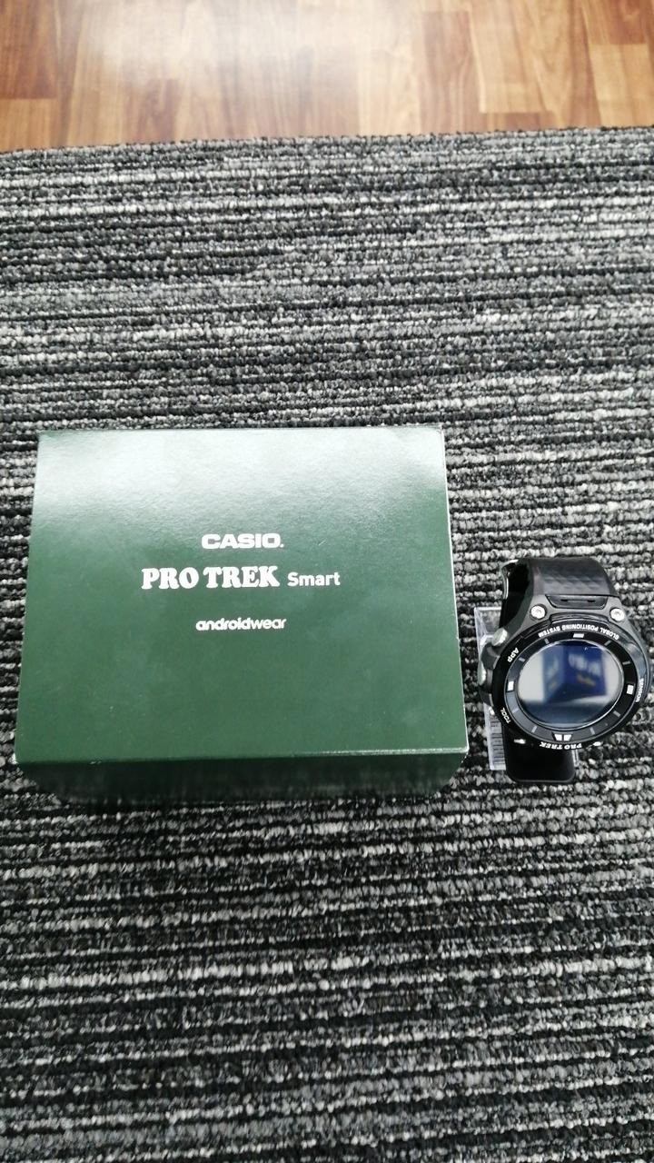 Casio Pro Trek WSD-F20-BK Smart Watch GPS Black Android Wear Used Japan