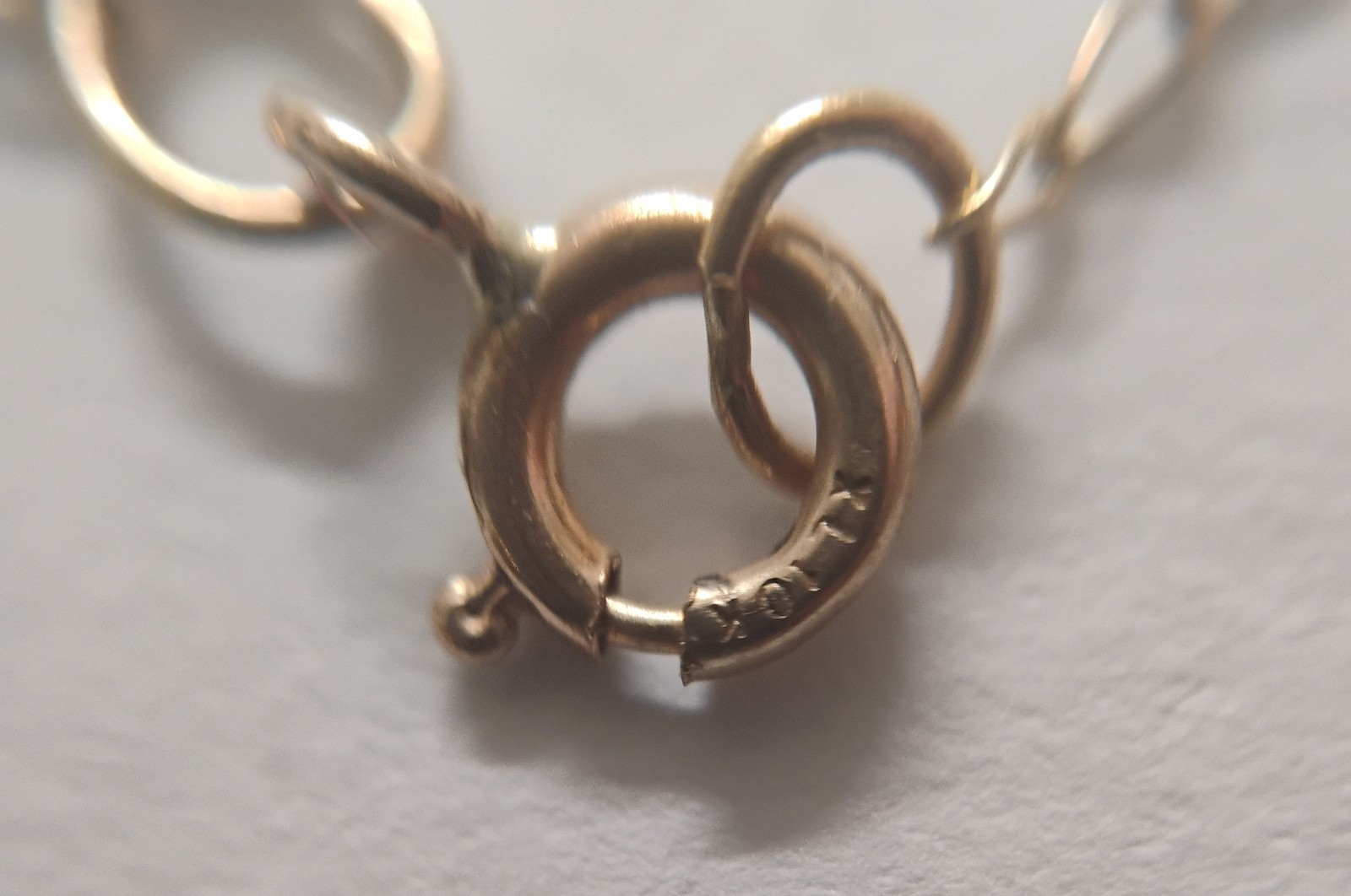 10kt Yellow Gold 18″ 1mm Chain Link Necklace Stamped 10K XL Dainty Not 14k