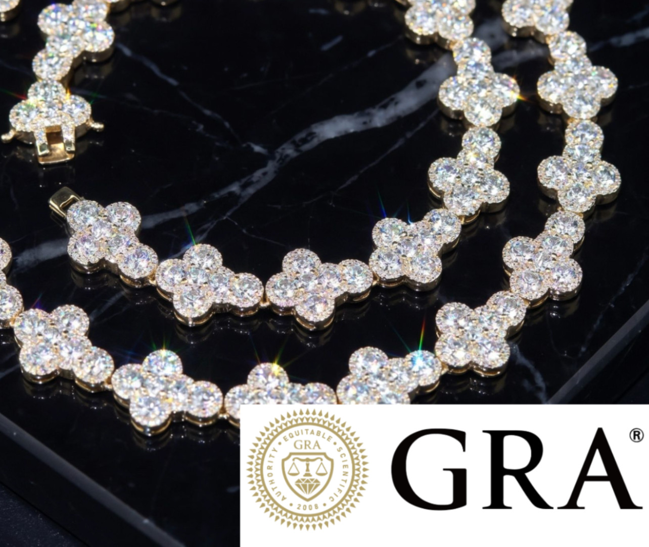 Custom Hip Hop Jewelry Set Sterling Silver 925 Iced Out VVS Moissanite Chain GRA