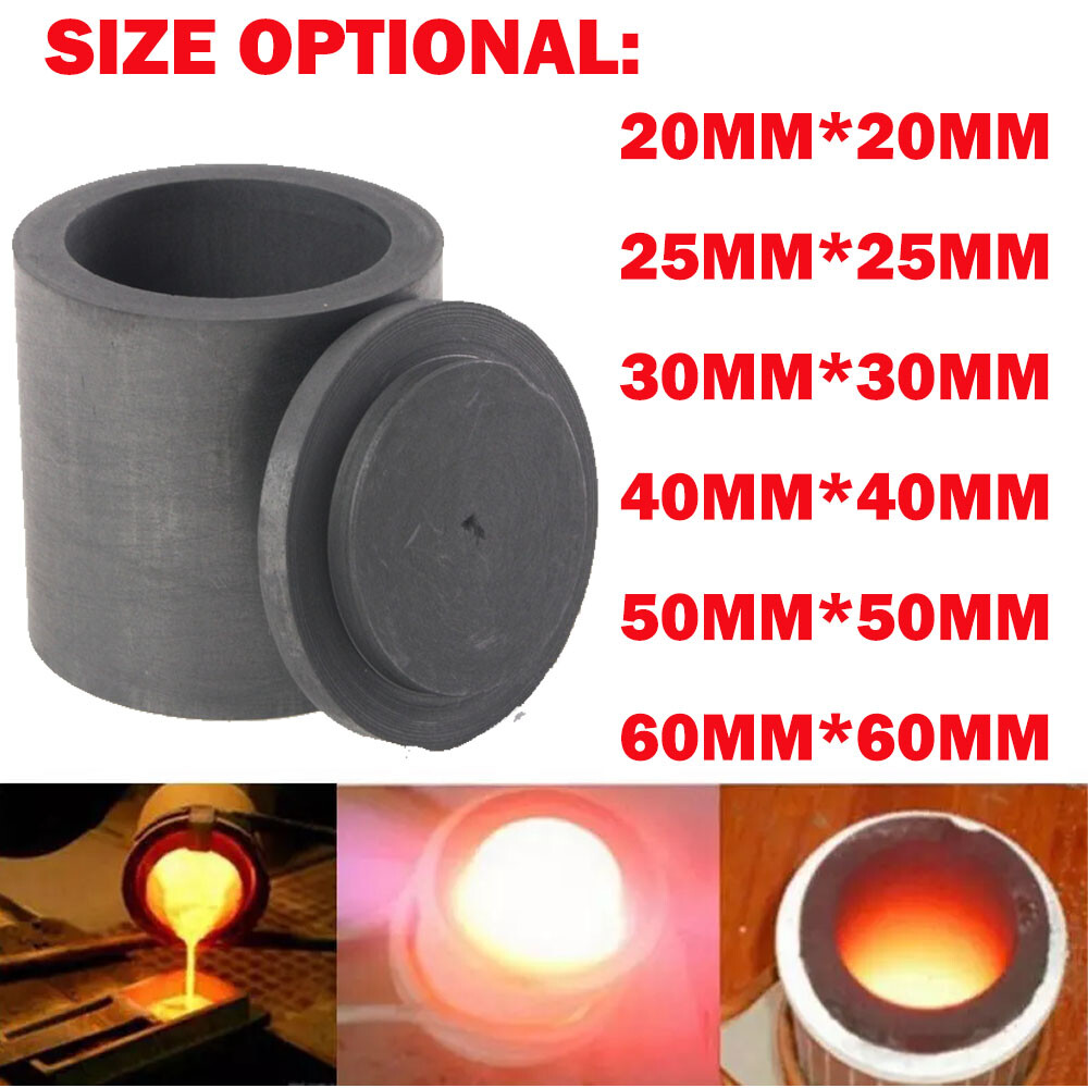 20/25/30/40/50/60mm Graphite Ingot Crucible Mould Melting Casting Refining NEW