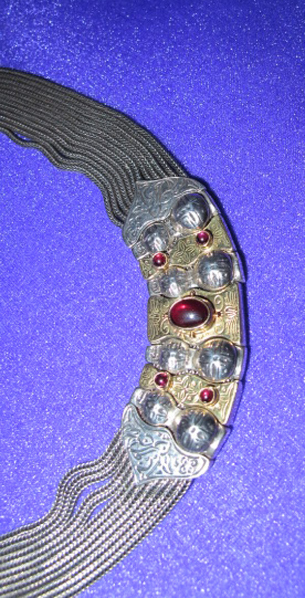 Savati Designer 22K & Sterling Silver Byzantine Station Necklace