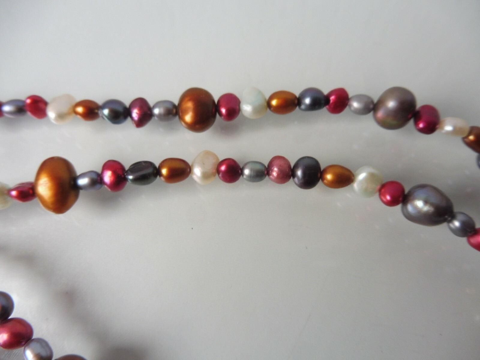 Beautiful Multicoloured Chain Bead Chain,ca.180 CM,Gold Plated Pierre Lang,Rare
