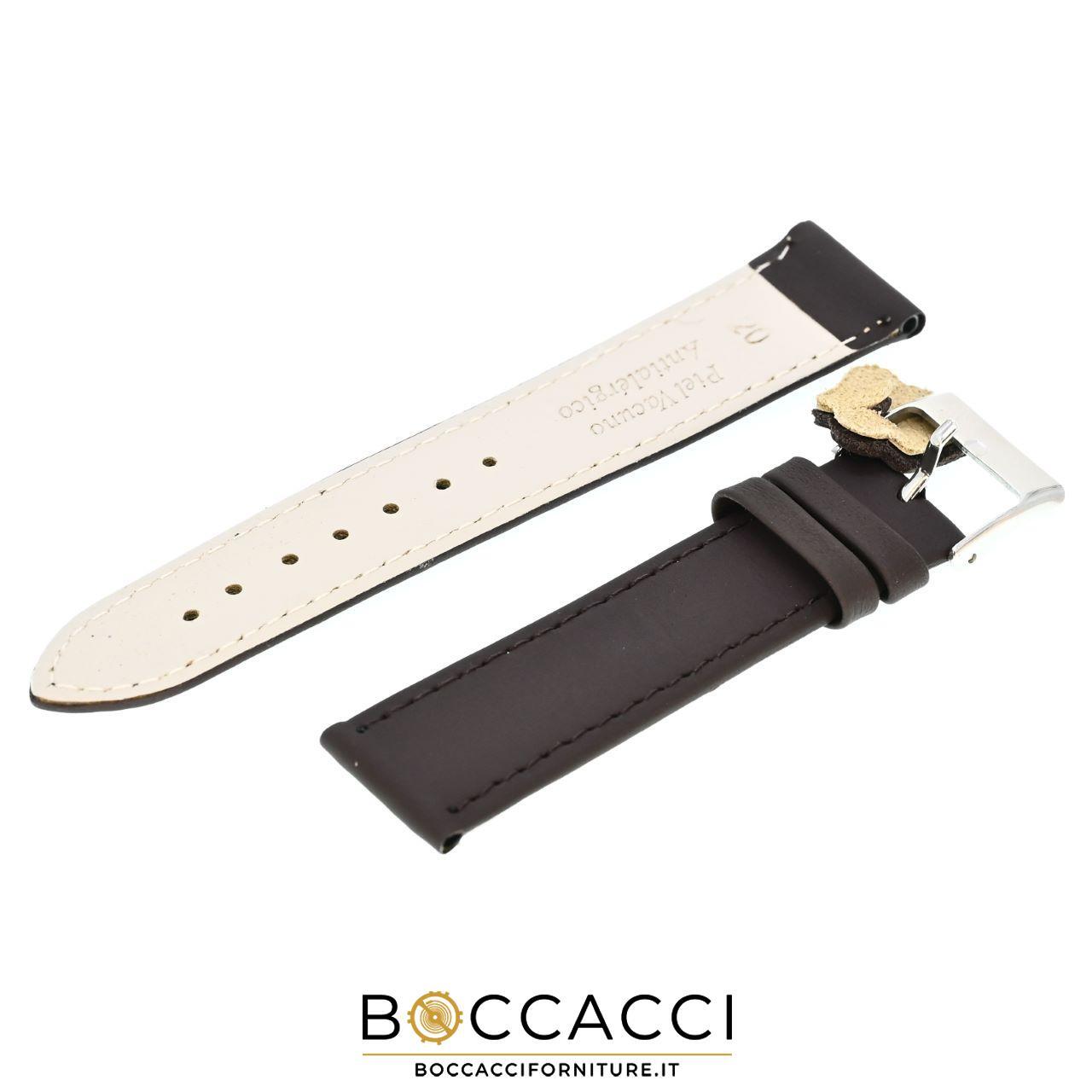 DILOY 16mm Dark Brown Smooth Unpadded Leather Strap (NEW)