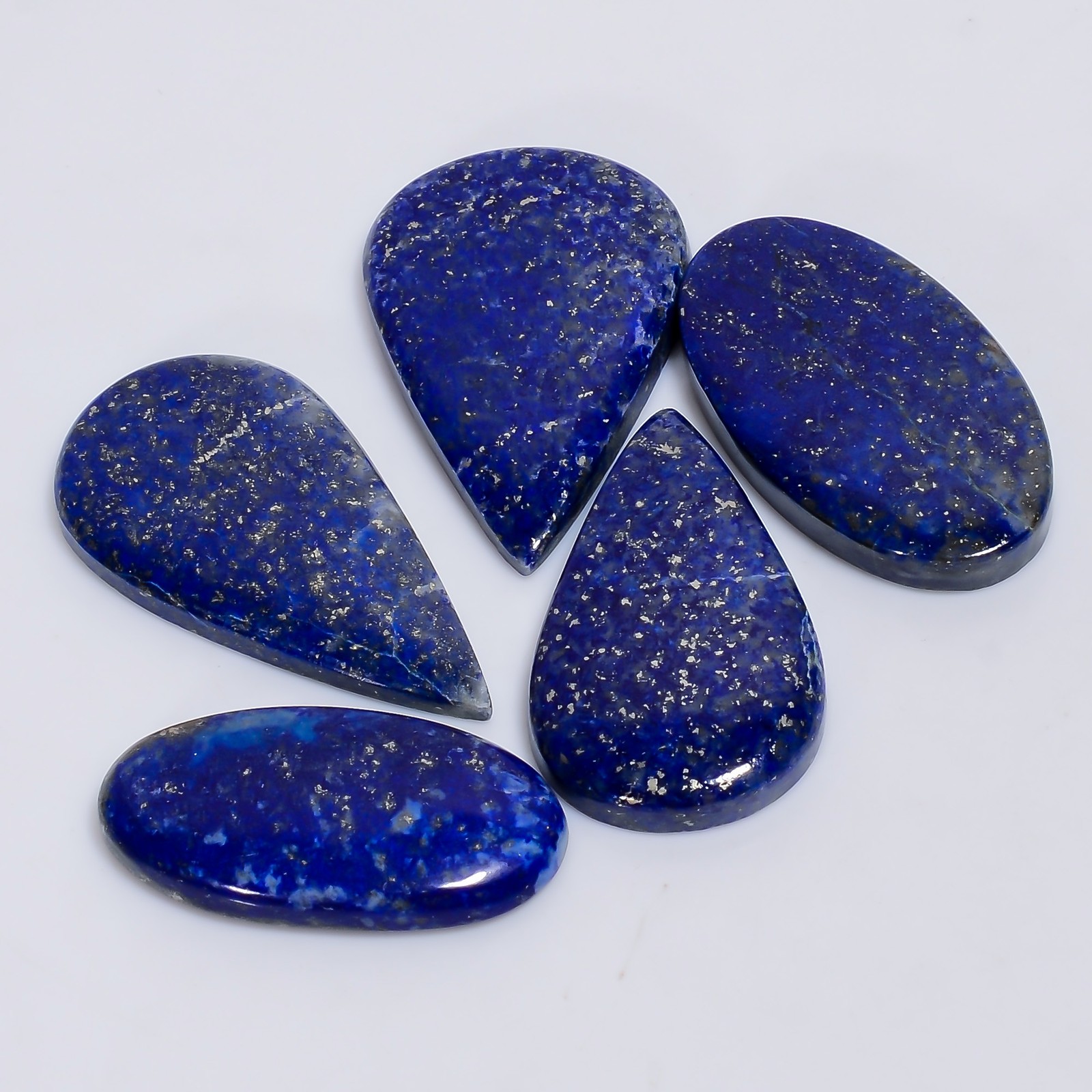 Genuine Lapis Lazuli Mix Shape Cabochon Loose Gemstone 128 Ct. 28X15 35X19 mm