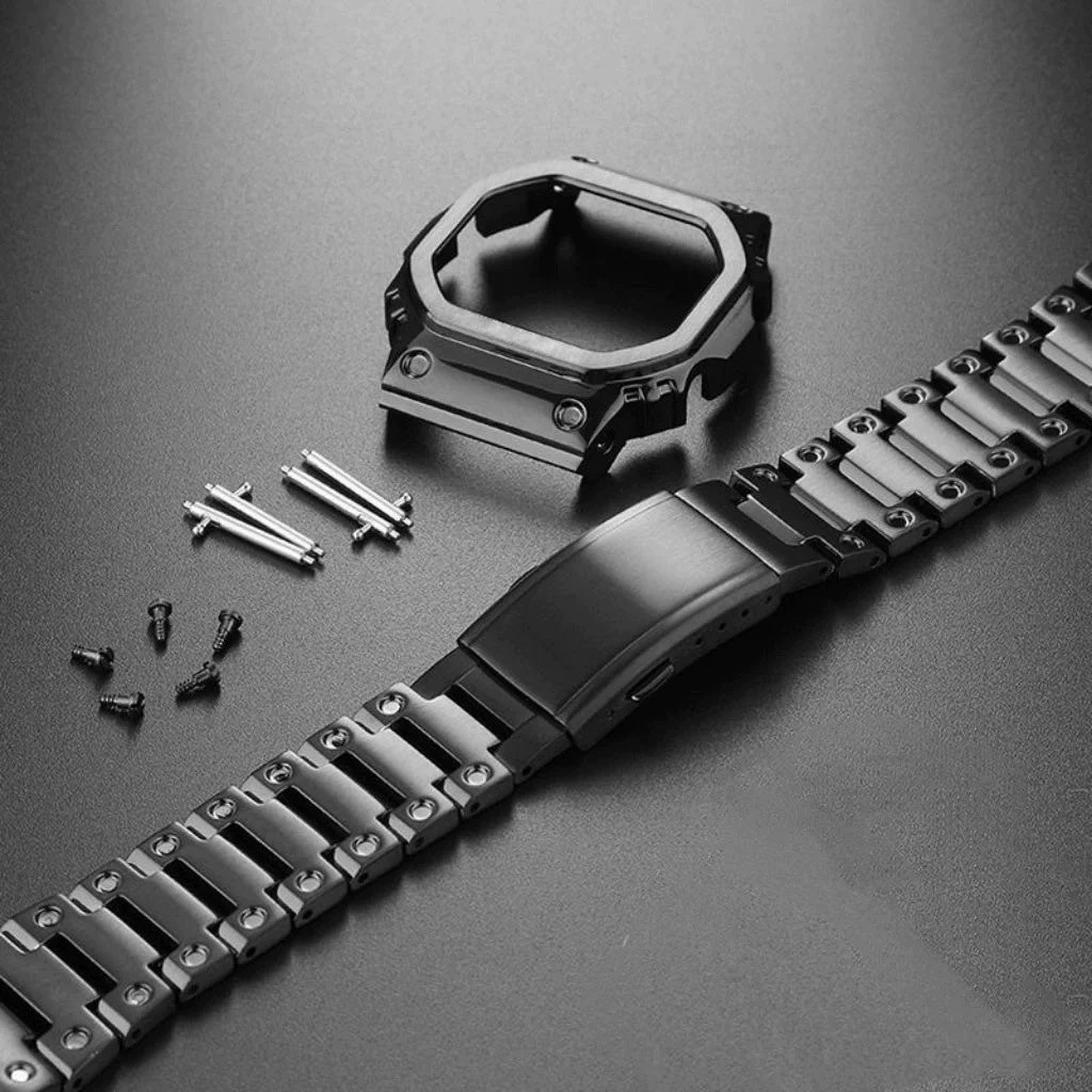 Stainless Steel Watch Case Band Mod Kit Replacement For Casio G-Shock GW-M5610