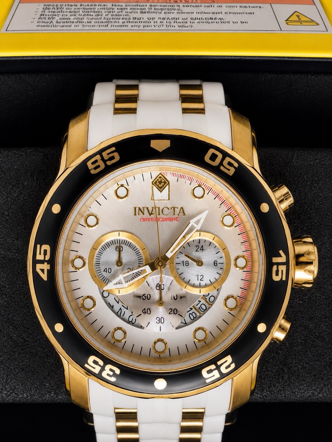 Invicta Pro Diver 20292 Men’s Chronograph White Gold Tone Watch New w/ Tag