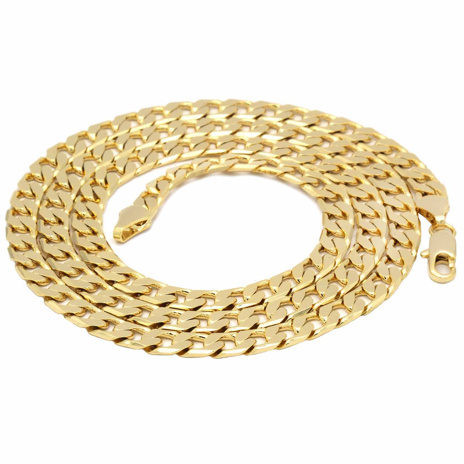 14K Gold Plated All Color’s Buddha Iced Cubic Zirconia 5mm 24″ Cuban Chain