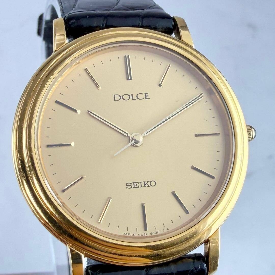 SEIKO Dolce Dress Watch Gold Vintage From Japan
