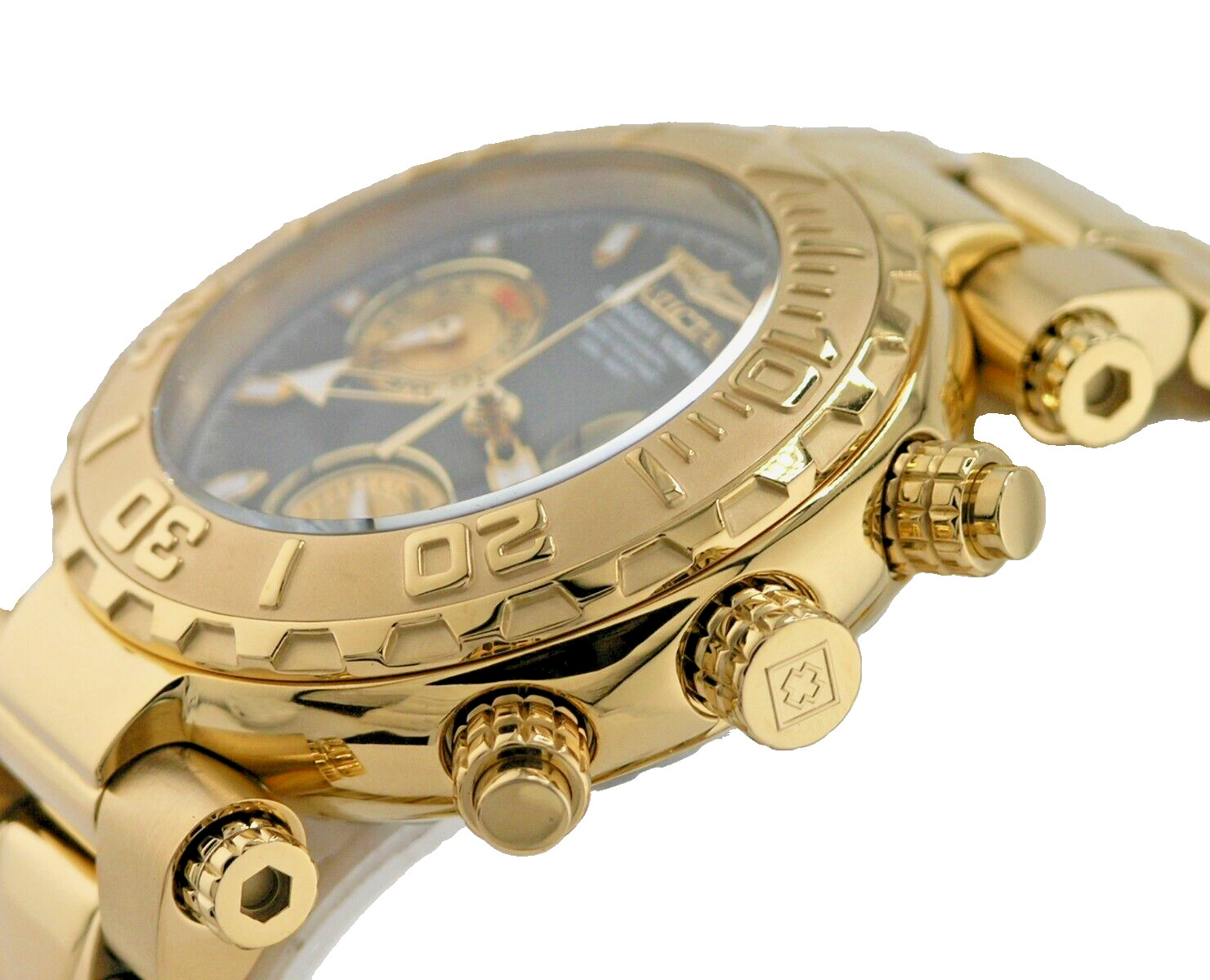 NEW INVICTA 25800 SUBAQUA NOMA I SWISS CHRONOGRAPH GOLD BLACK DIAL WATCH 47MM LE