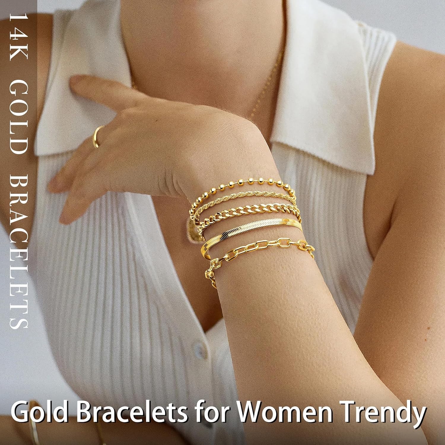 Non-Tarnish Gold Stackable Bracelets – 5 Unique Styles for Every Occasion
