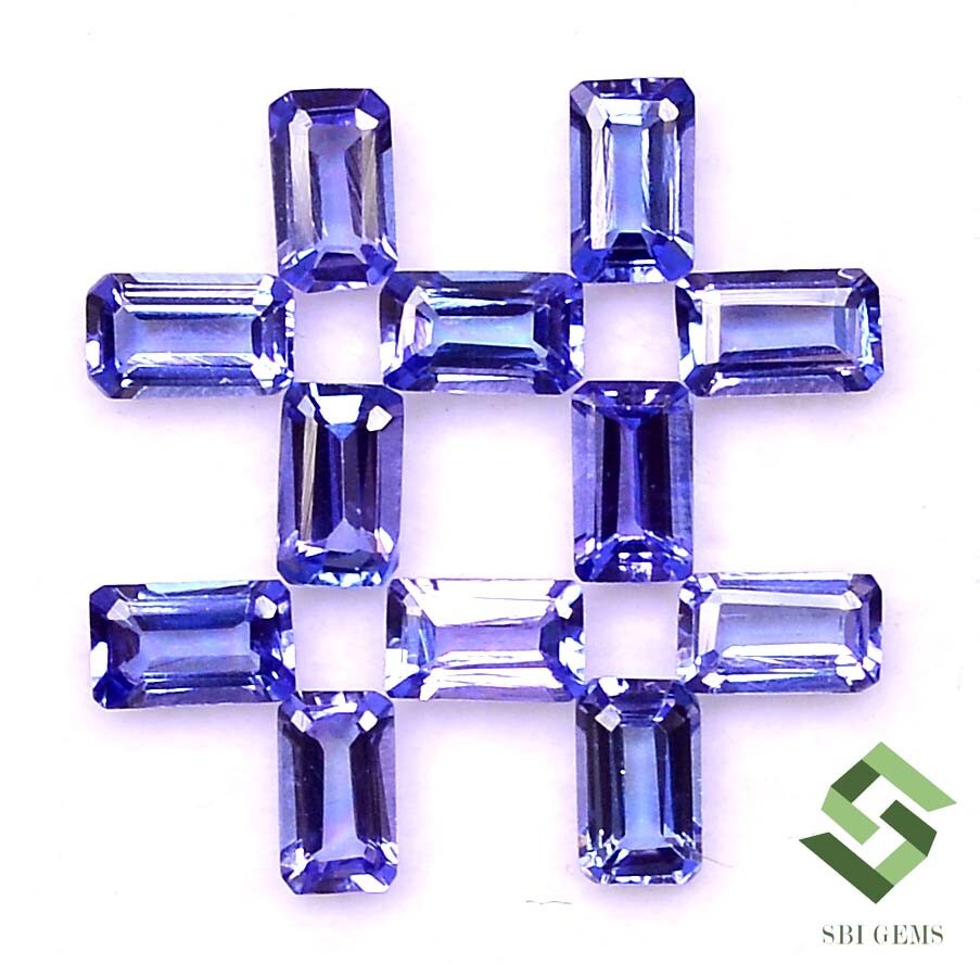 5×3 mm Natural Tanzanite Octagon Cut Lot 05 Pcs 1.63 CTS Calibrated Loose Gems