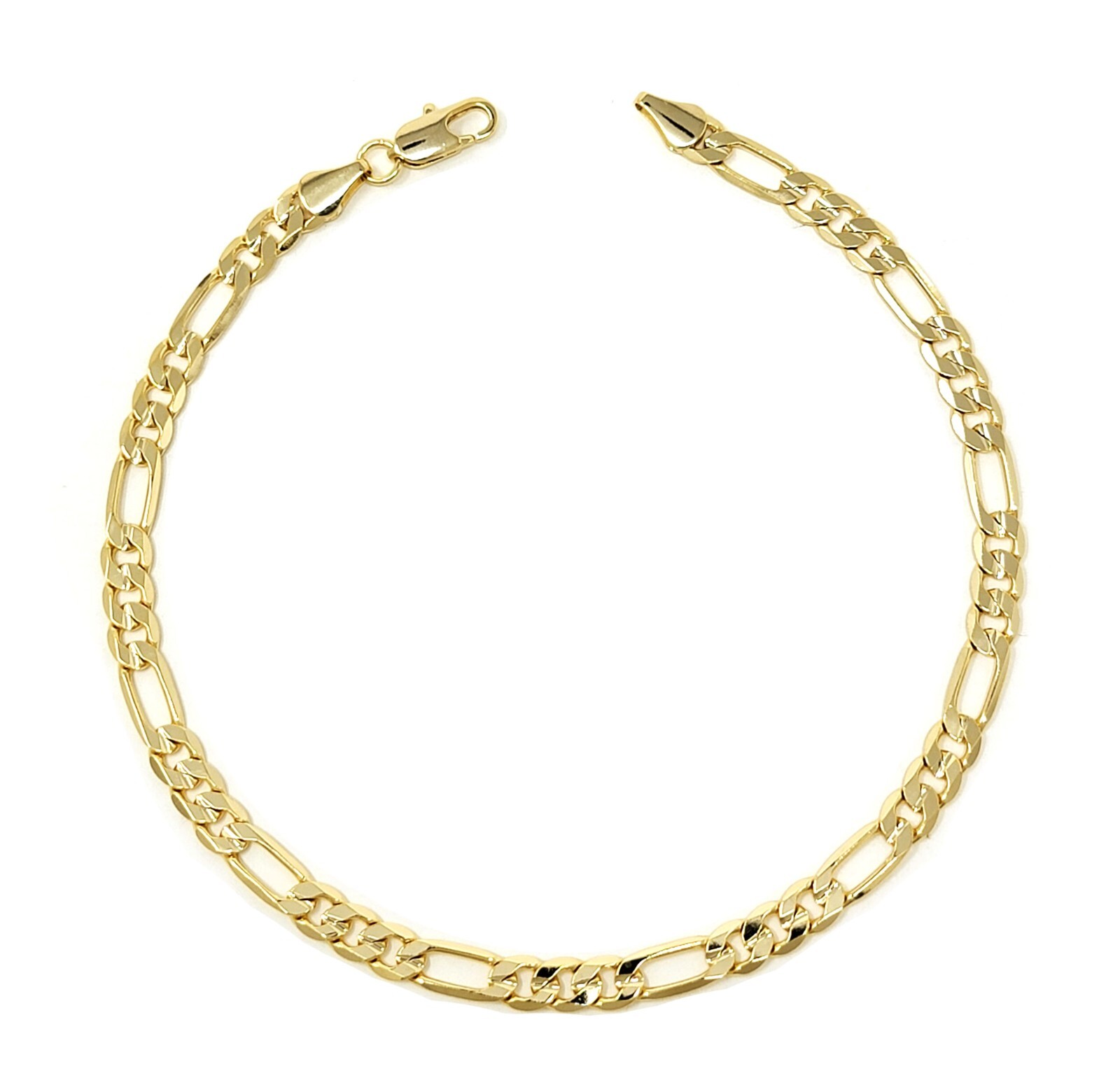 Ankle Bracelet for Women Concave Figaro Chain Anklet 9″,10″,11″,12″ Small-Plus