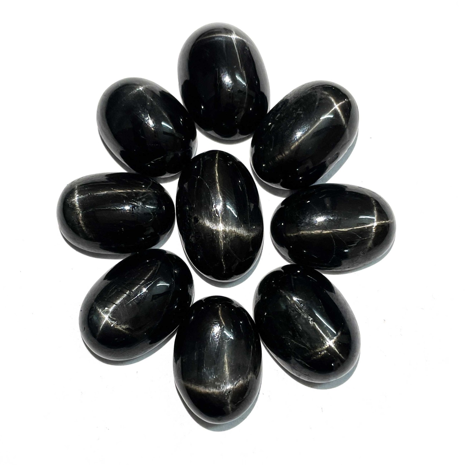 Natural Black Star Diopside Oval Cabochon Gemstone 11 Pcs 14*19-14*20 mm 215 CT
