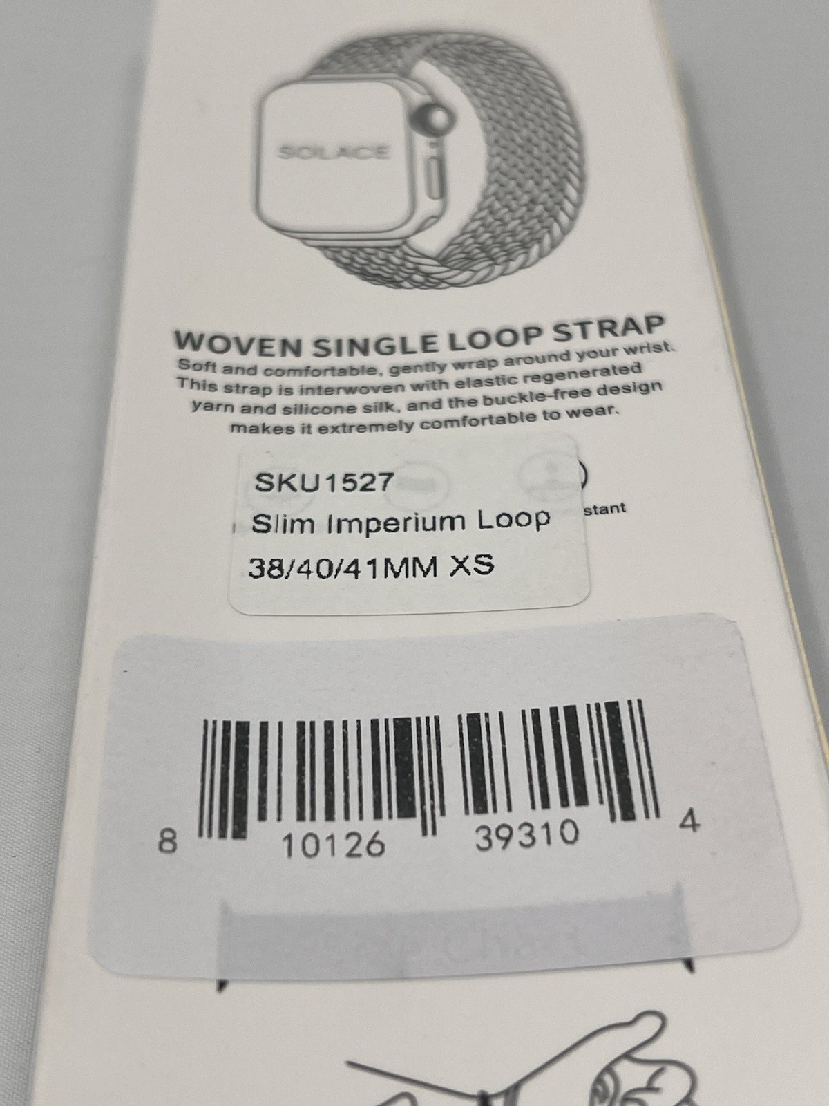 Solace Slim Imperium Loop Watch Band – 38/40/41 MM – SKU1527 – Black XS – Box