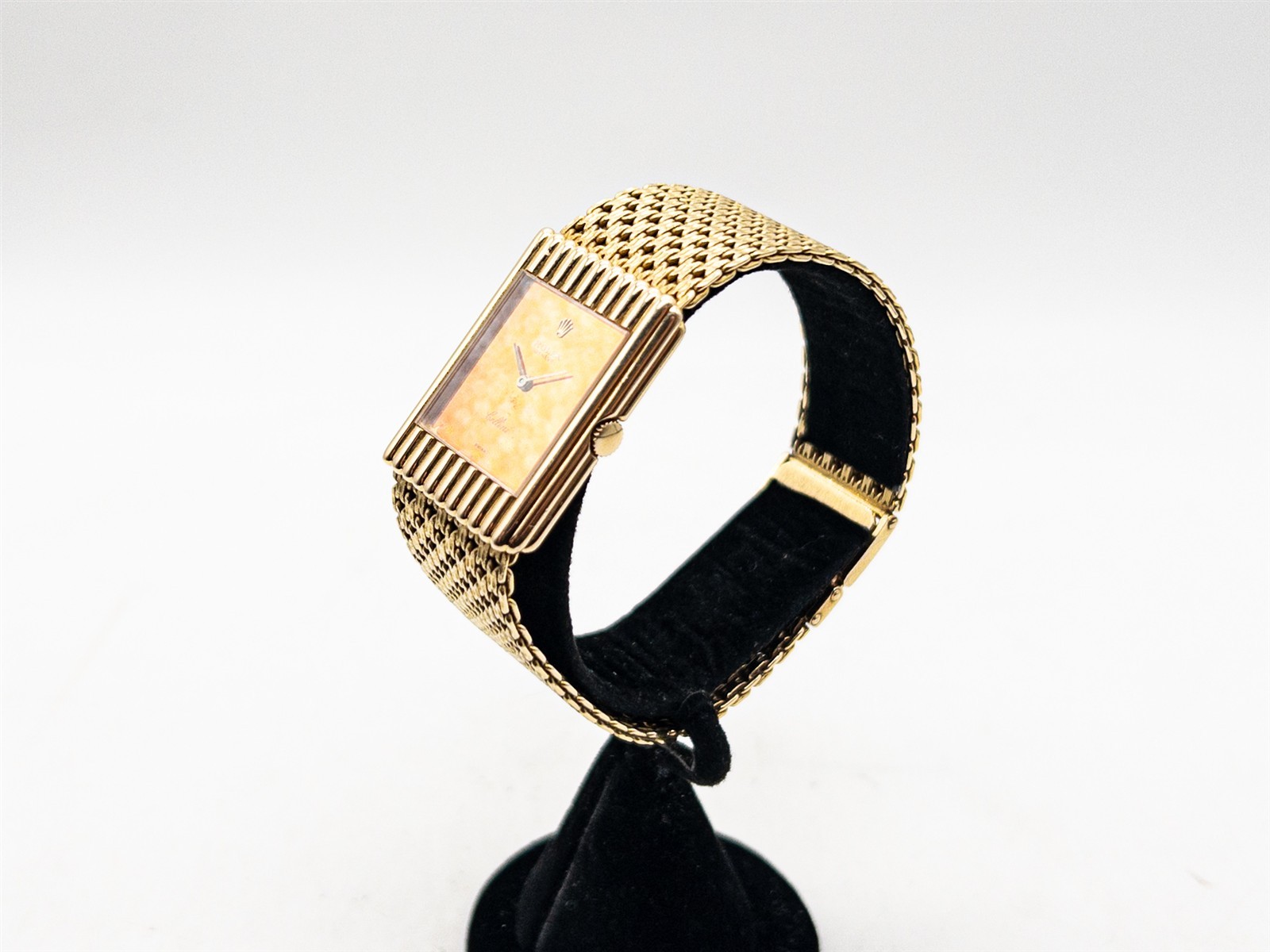 Vintage $40,000 ROLEX CELLINI RARE ORANGE DIAL 18k Yellow Gold Mens Watch 93g