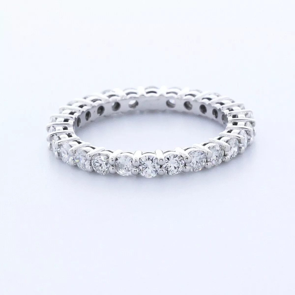 Eternity Wedding Ring 14K Gold Classic 2.50 Carat Round Lab-Grown Diamond E VVS2