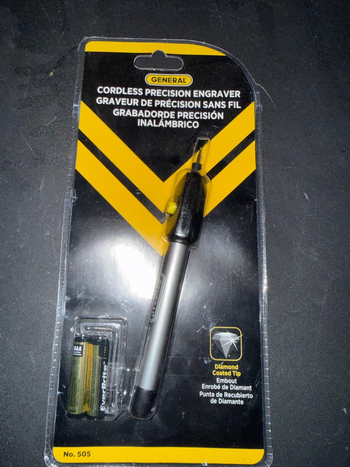 General Tools No. 505 Cordless Precision Engraver, Diamond Coated Tip, New Seale
