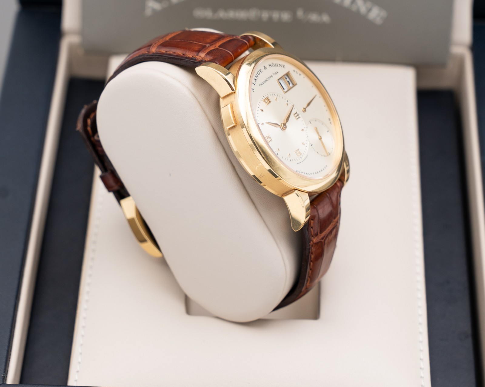 A. Lange & Söhne Lange 1 38.5mm 101.021 Yellow Gold case Brown Strap 2000