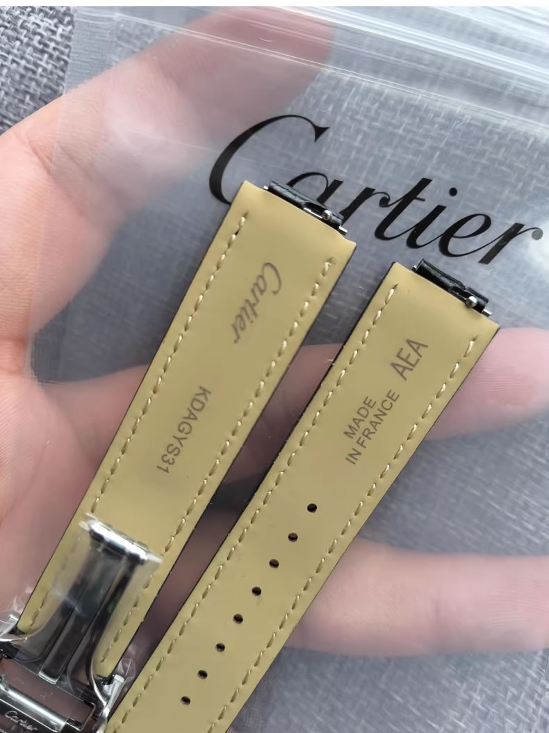 Cartier Ballon Bleu New Quick-Release Genuine Leather Strap, Butterfly Buckle