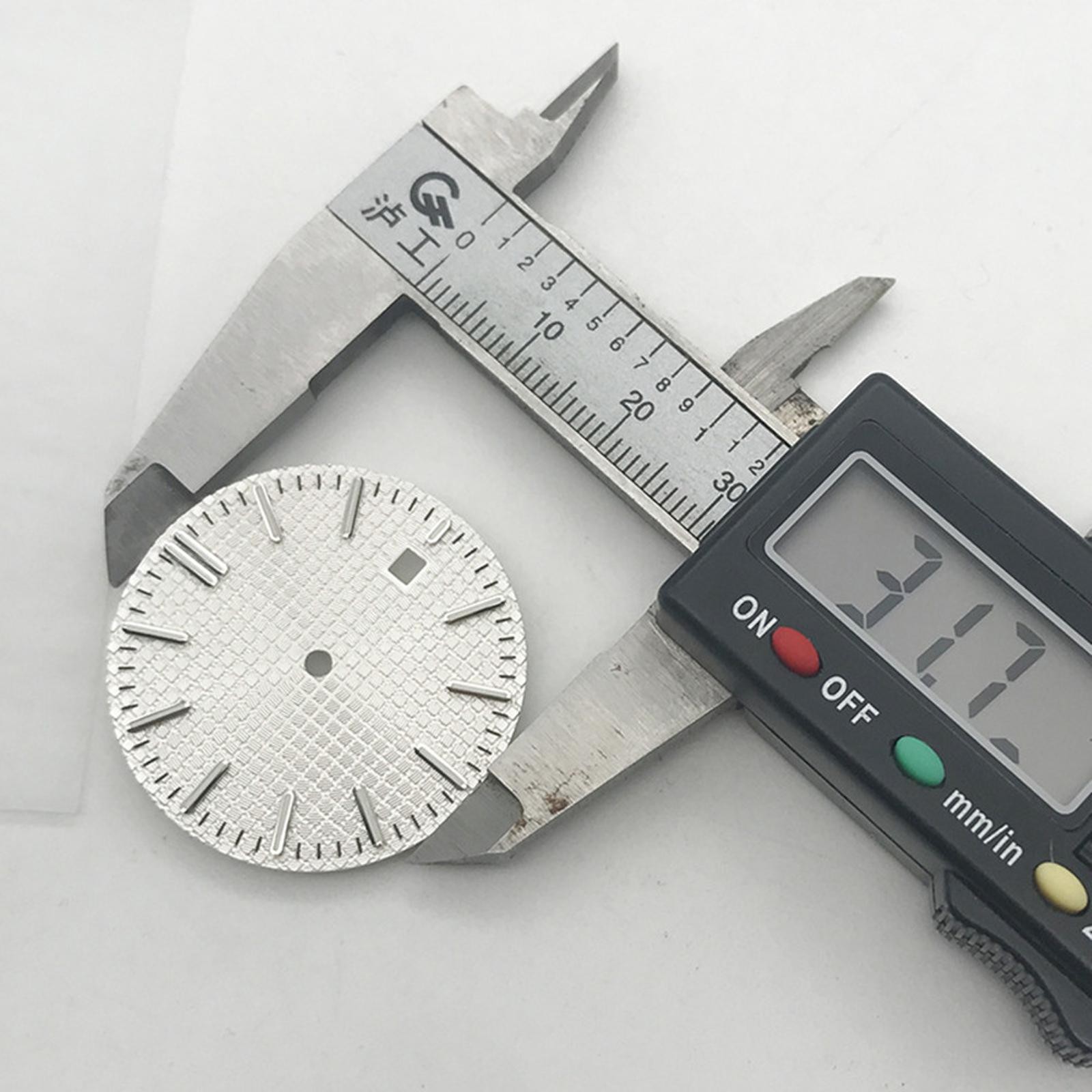 31.7mm White Watch Dial For Mingzhu DG2813 For Miyota 82 Movement Accessories