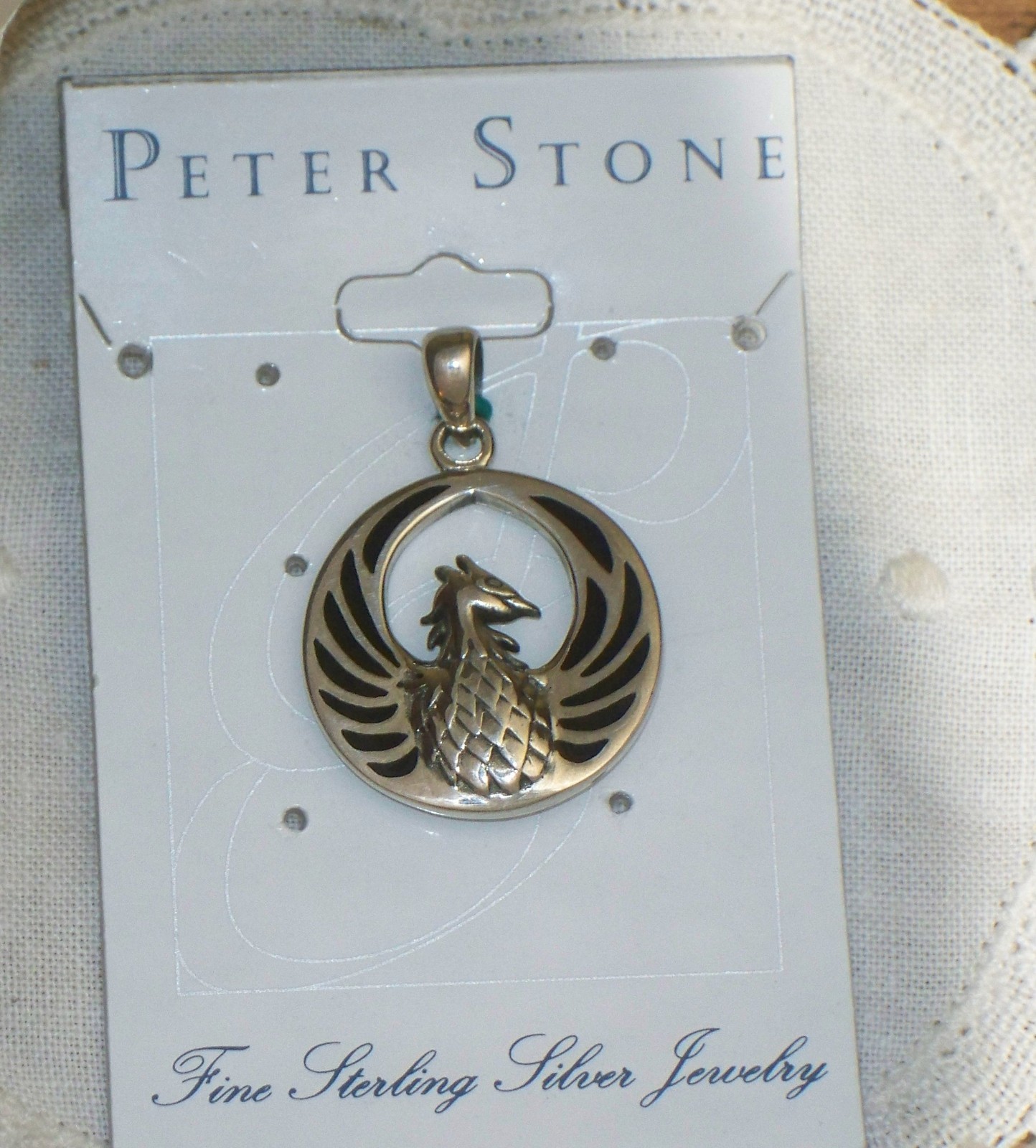 STERLING Silver PHOENIX Rising From The Ashes PENDANT by Peter Stone Pagan
