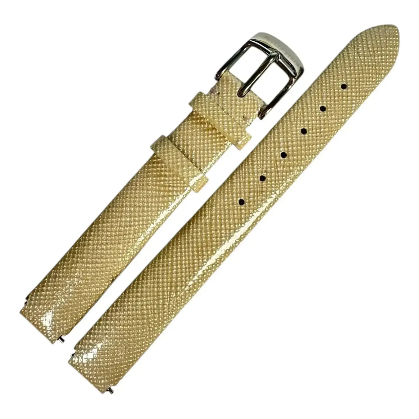 Philip Stein 12mm Rosegold Patent Leather Woven Strap 4-CSWRG