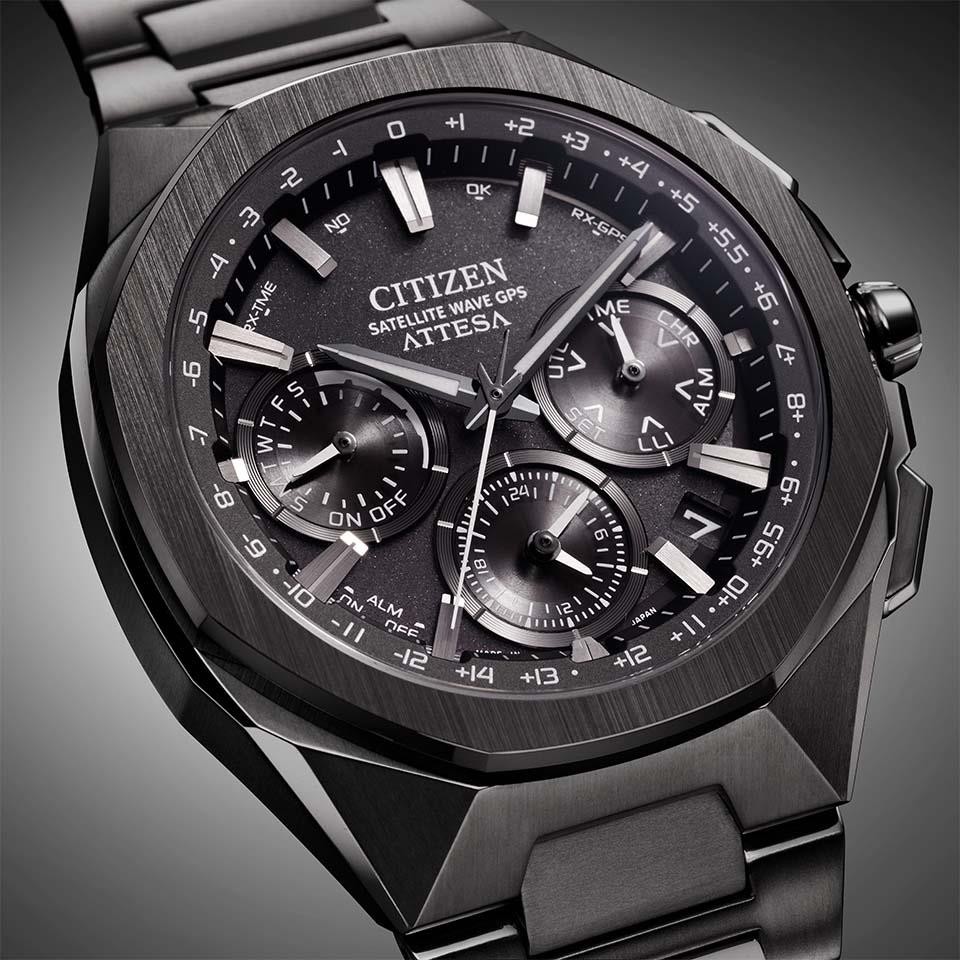 CITIZEN Attesa CC4105-69E Black Titanium Satellite Wave GPS Eco-Drive Watch 44mm