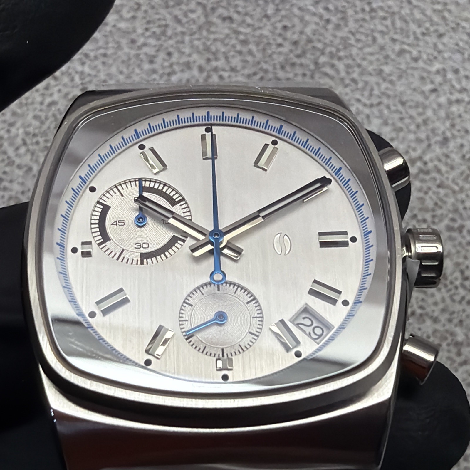 BREW METRIC HYBRID CHRONO STAINLESS STEEL WATCH WATER RESIST 50M ( NEW OTHER )