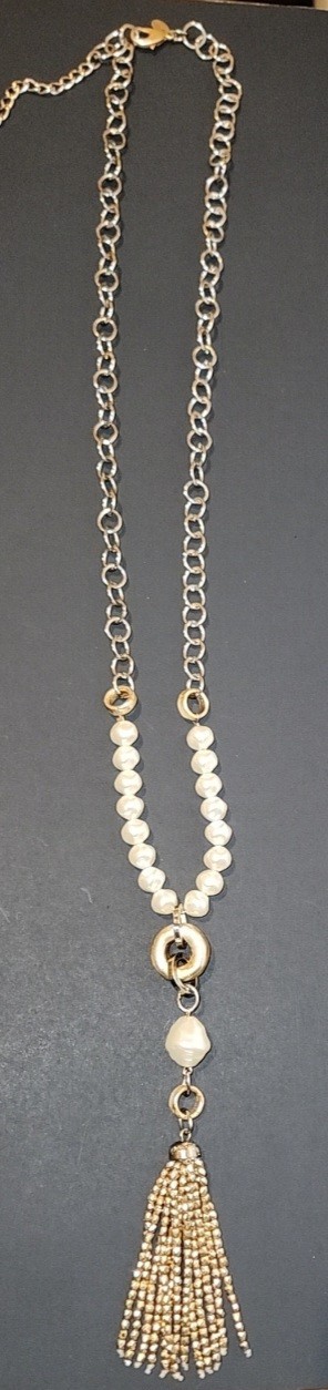 Chico’s Women’s 3pc Mixed Lot Fashion Necklaces Metal Gold Tone
