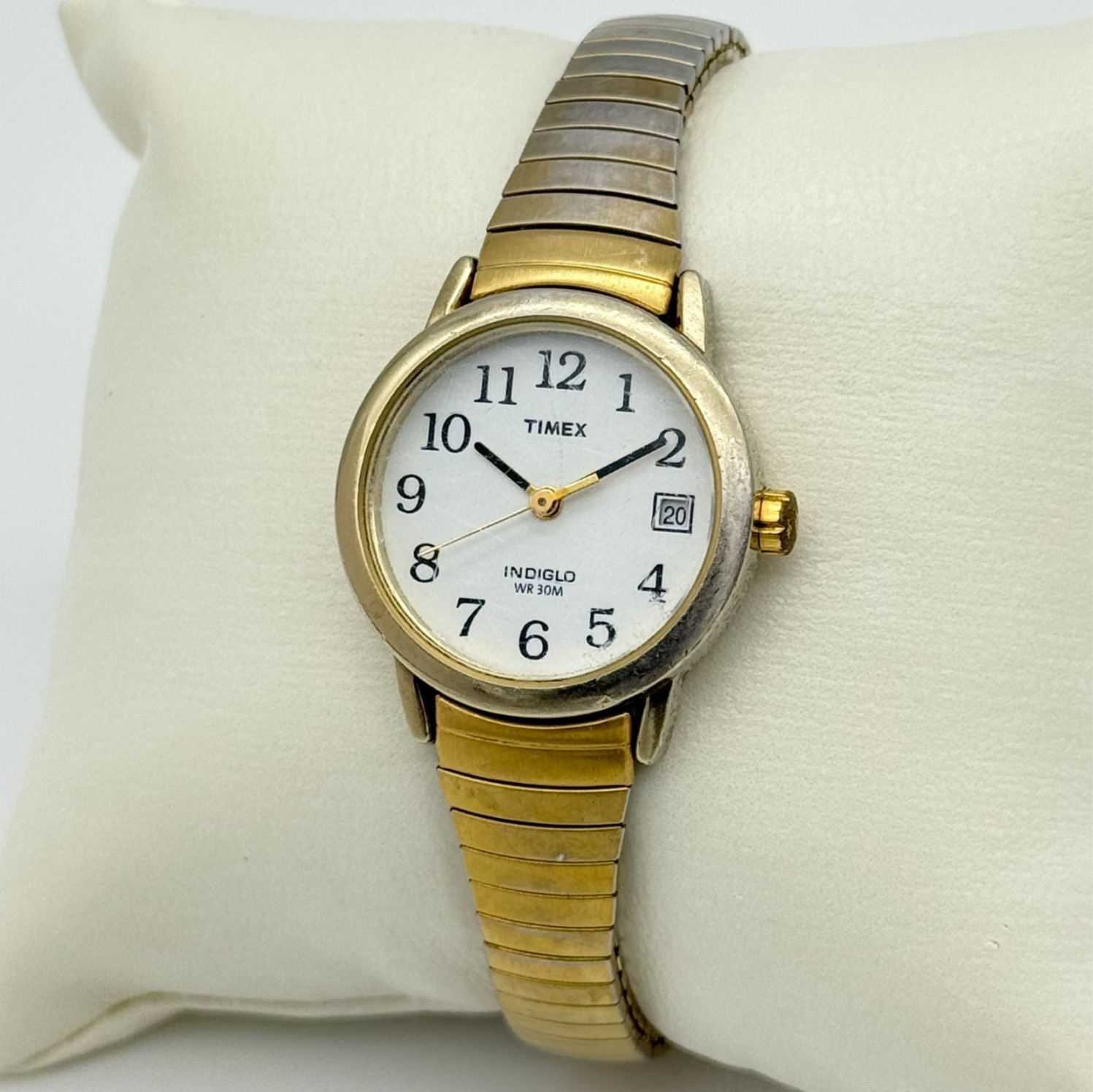 Women’s TIMEX Gold Tone Classic Easy Reader Watch, 25mm, Steel Flex Band T2H341