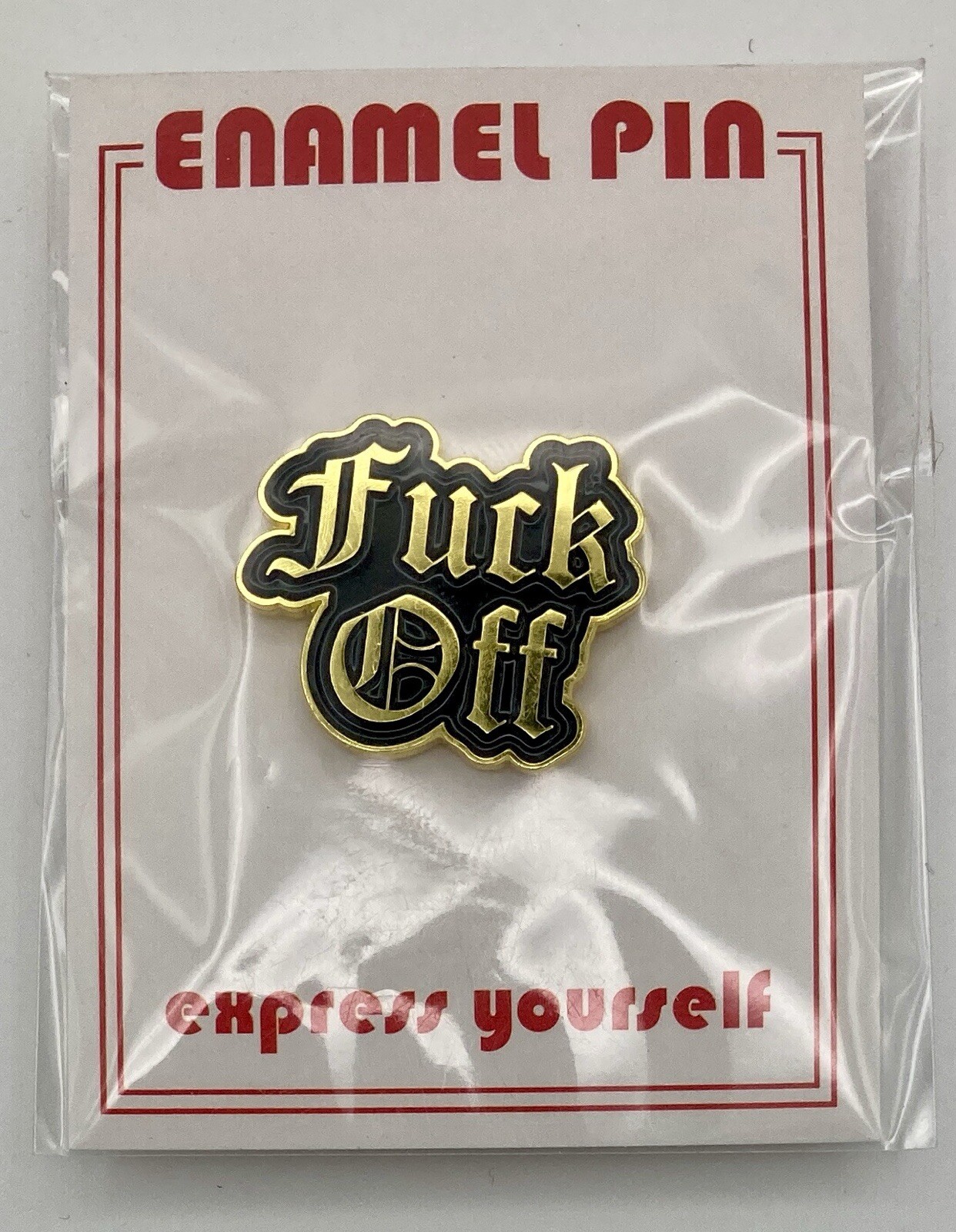 Hard Enamel F Off Pin Punk Rock Leather Jacket Lapel Fashion Accessory