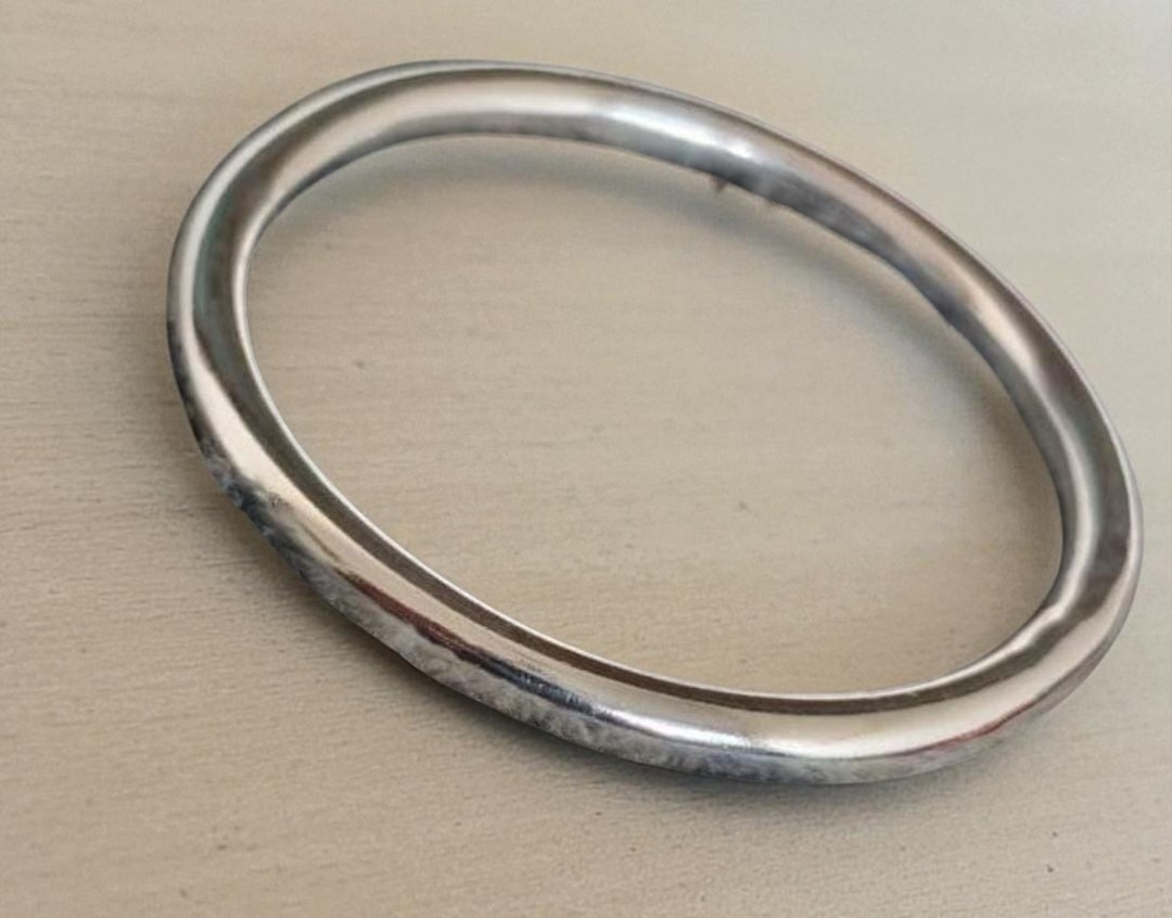 MASSIVE HEAVY 6mm Thick Chunky Solid Sterling Silver Round Bangle Bracelet Plain