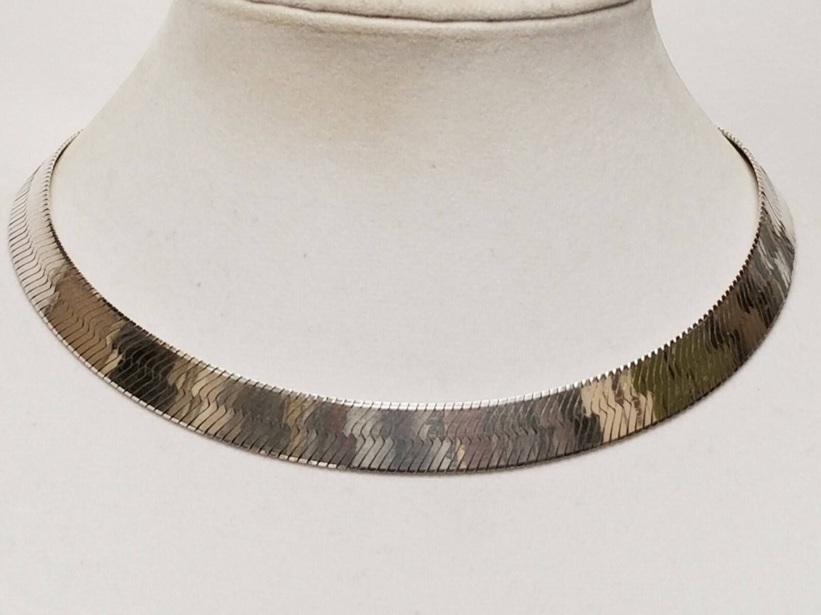 Vintage MILOR 925 Sterling Silver Wide “S” Chain Collar Necklace ITALY 18″ 50g