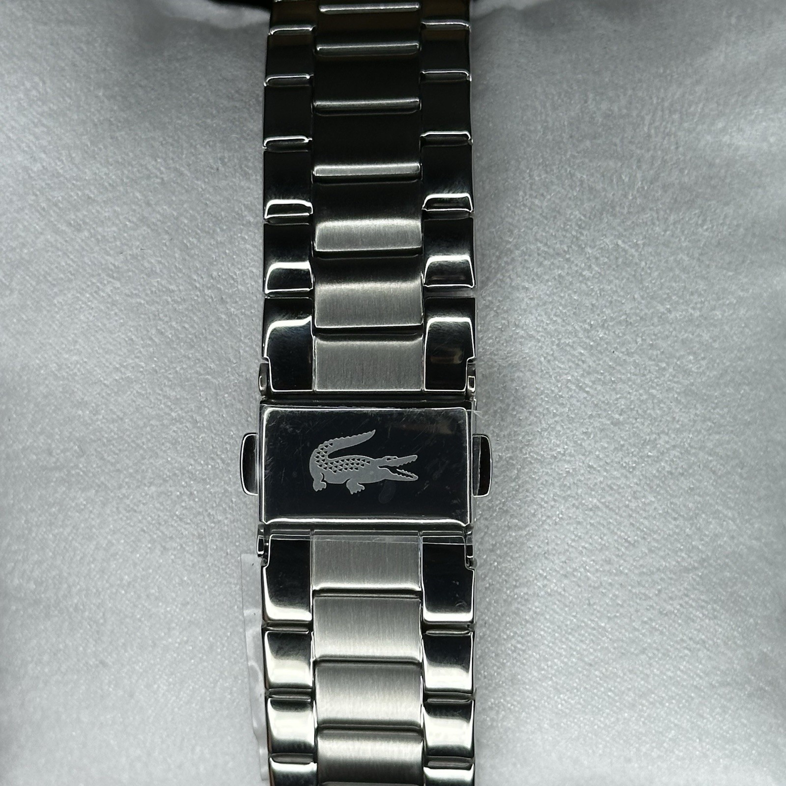 Lacoste Analog Quartz Wristwatch Stainless Steel Bracelet Black Dial Round