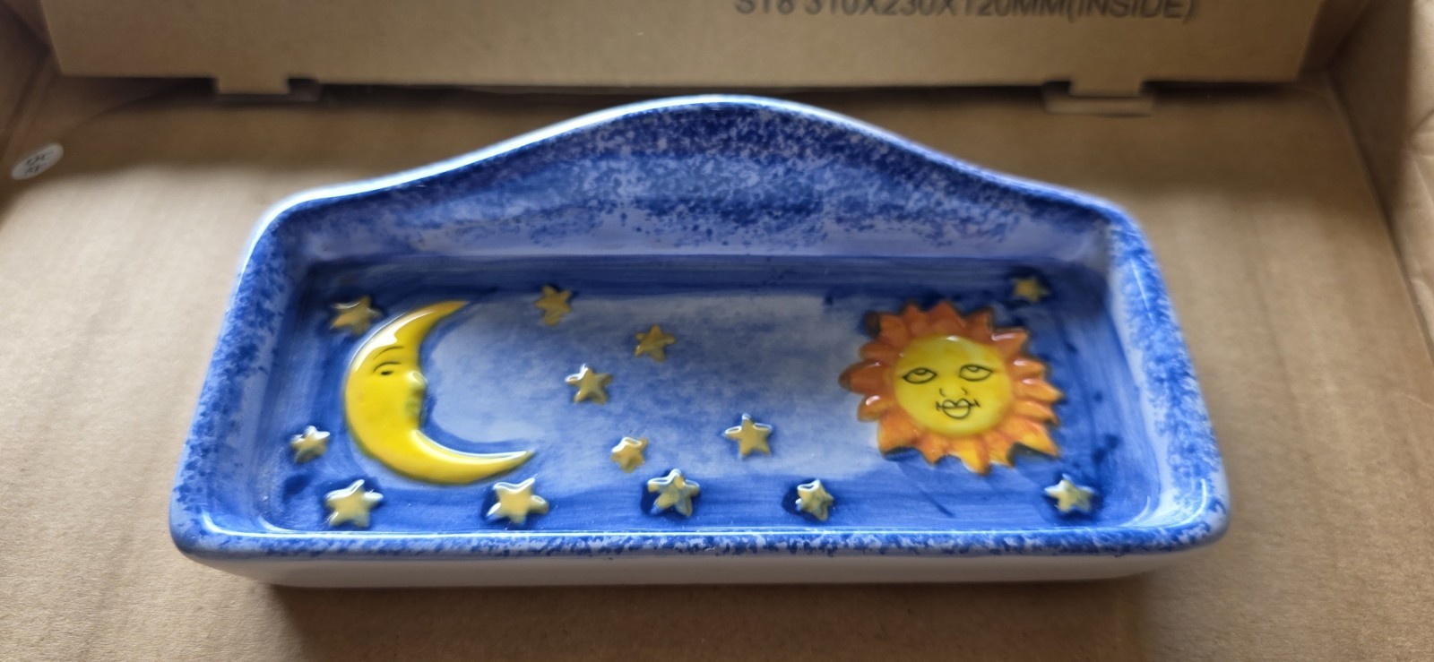 Sun Moon and Stars Trinket Dish Ceramic Jewelry Tray Home Decor