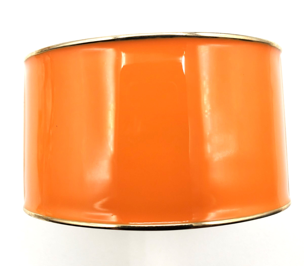 Tropical Bird of Paradise Wide Clamper Bracelet Orange Green Resort Style