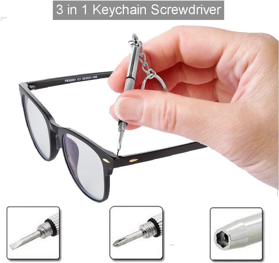 Eyeglass Repair Kit, 5-in-1 Multifunctional Precision Screwdriver Set (torxT5~T6