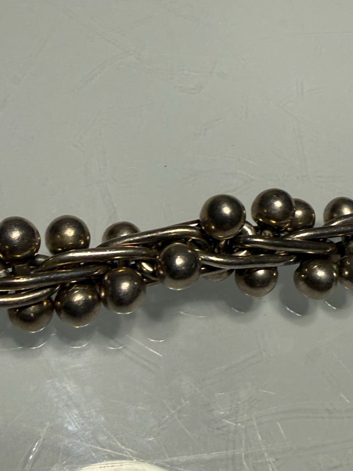 Silpada 925 Sterling Silver DNA Bead Ball Link Toggle Bracelet – Mexico
